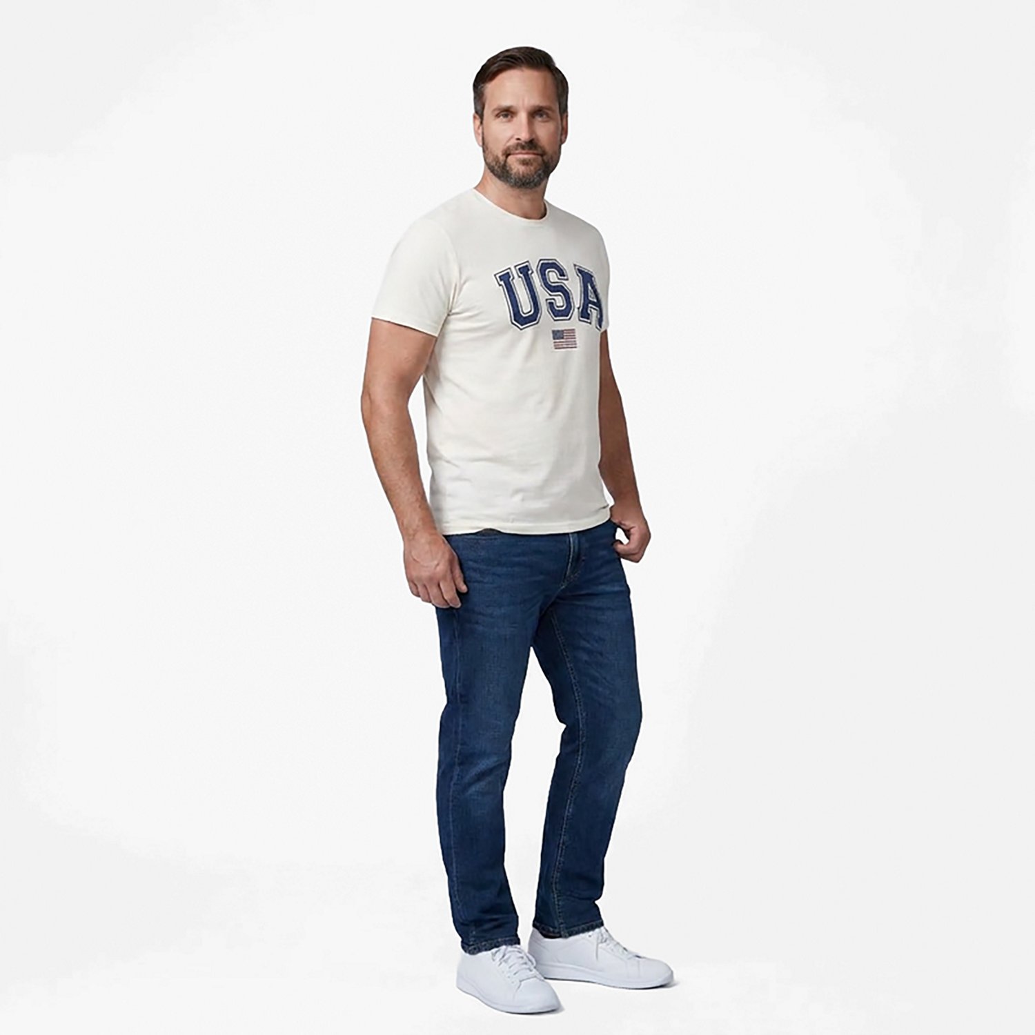 Academy Sports + Outdoors Men's Americana Basic Flag USA T-shirt