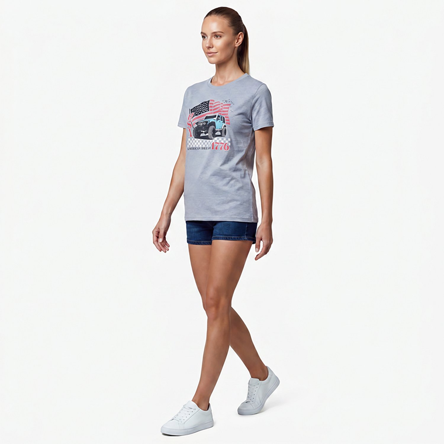 Academy Sports + Outdoors Women's Americana USA American Dream Jeep T-shirt