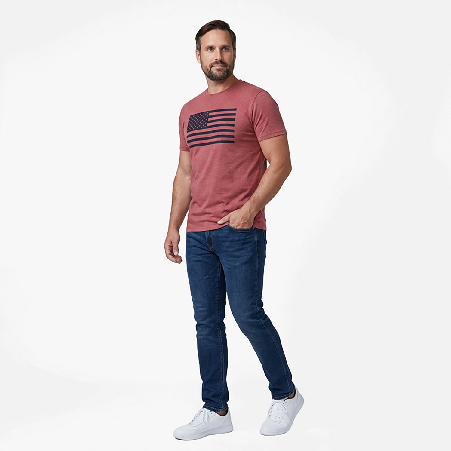 Academy Sports + Outdoors Men's Americana Basic Flag 26 T-shirt