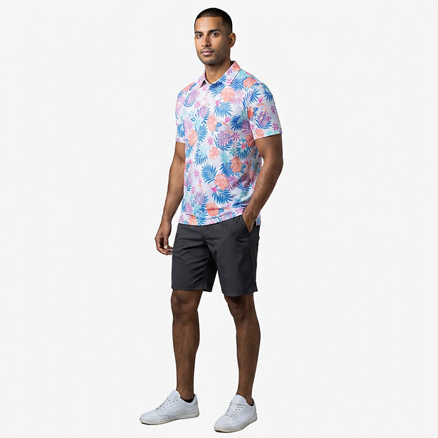 Chubbies Men's The Tropic Like It's Hot Performance Polo Shirt - view number 3