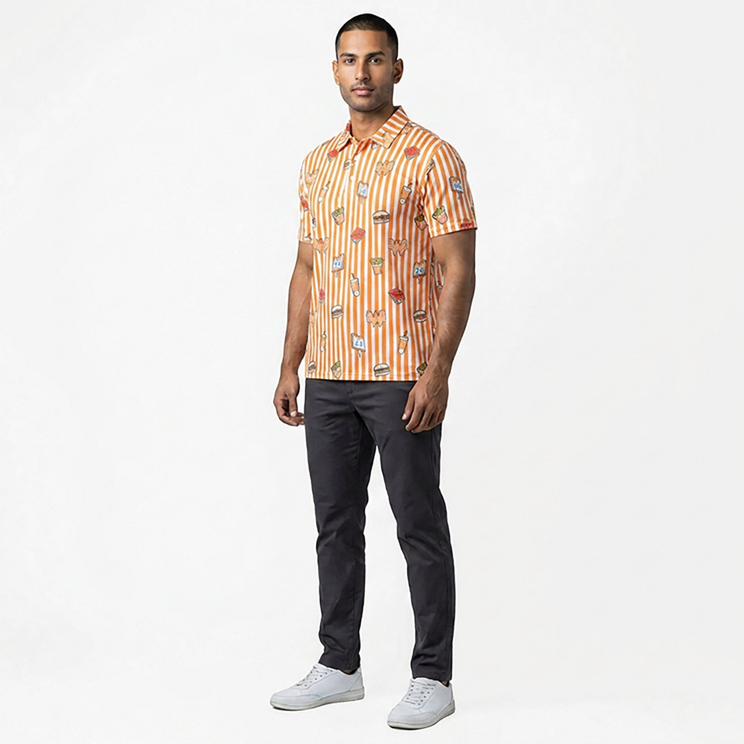 Chubbies Men's The Whataburger Comic Stripe Performance Polo Shirt - view number 3