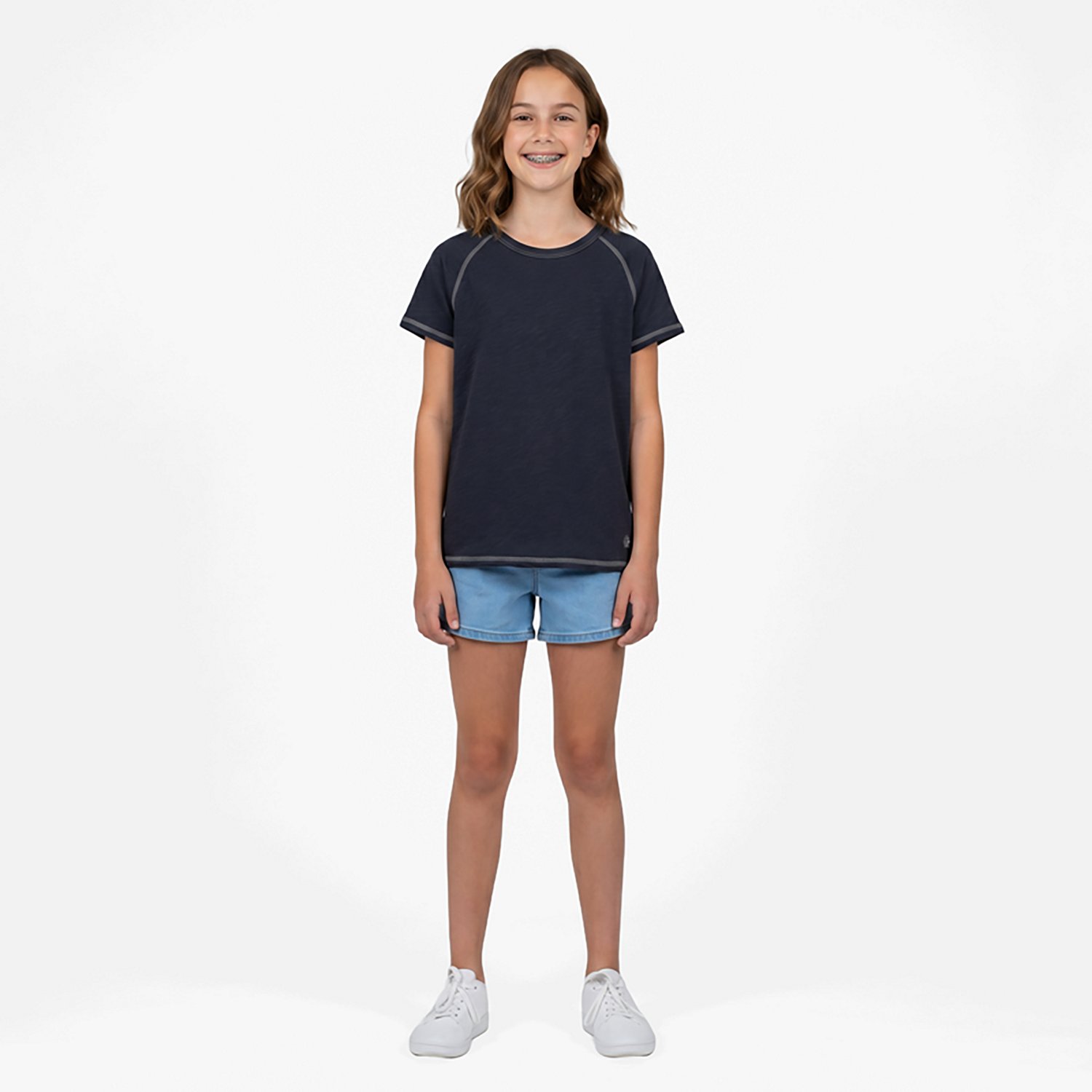Jadelynn Brooke Girls' Club Social All For Fun Raglan Stitch T-shirt