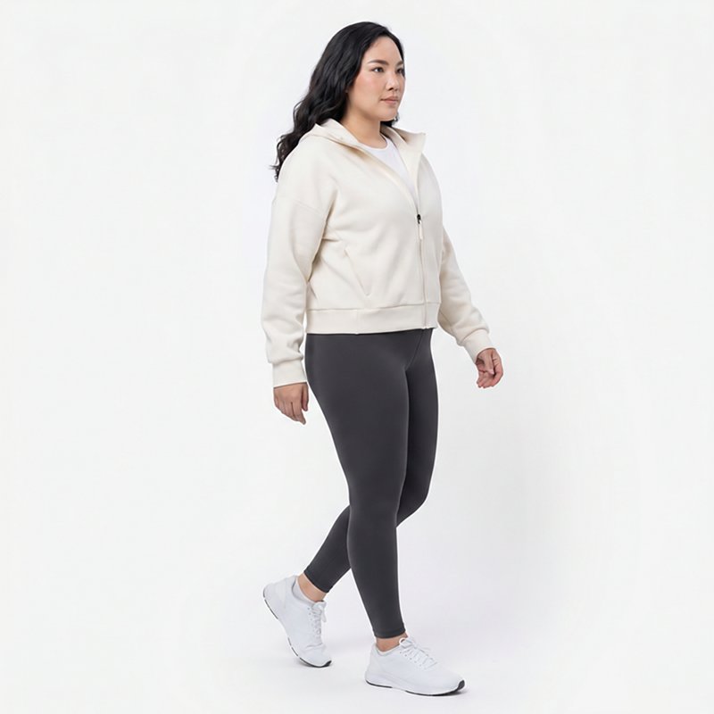 The North Face Women’s Jaida Full Zip Hooded Jacket (Size: Medium): White Dune