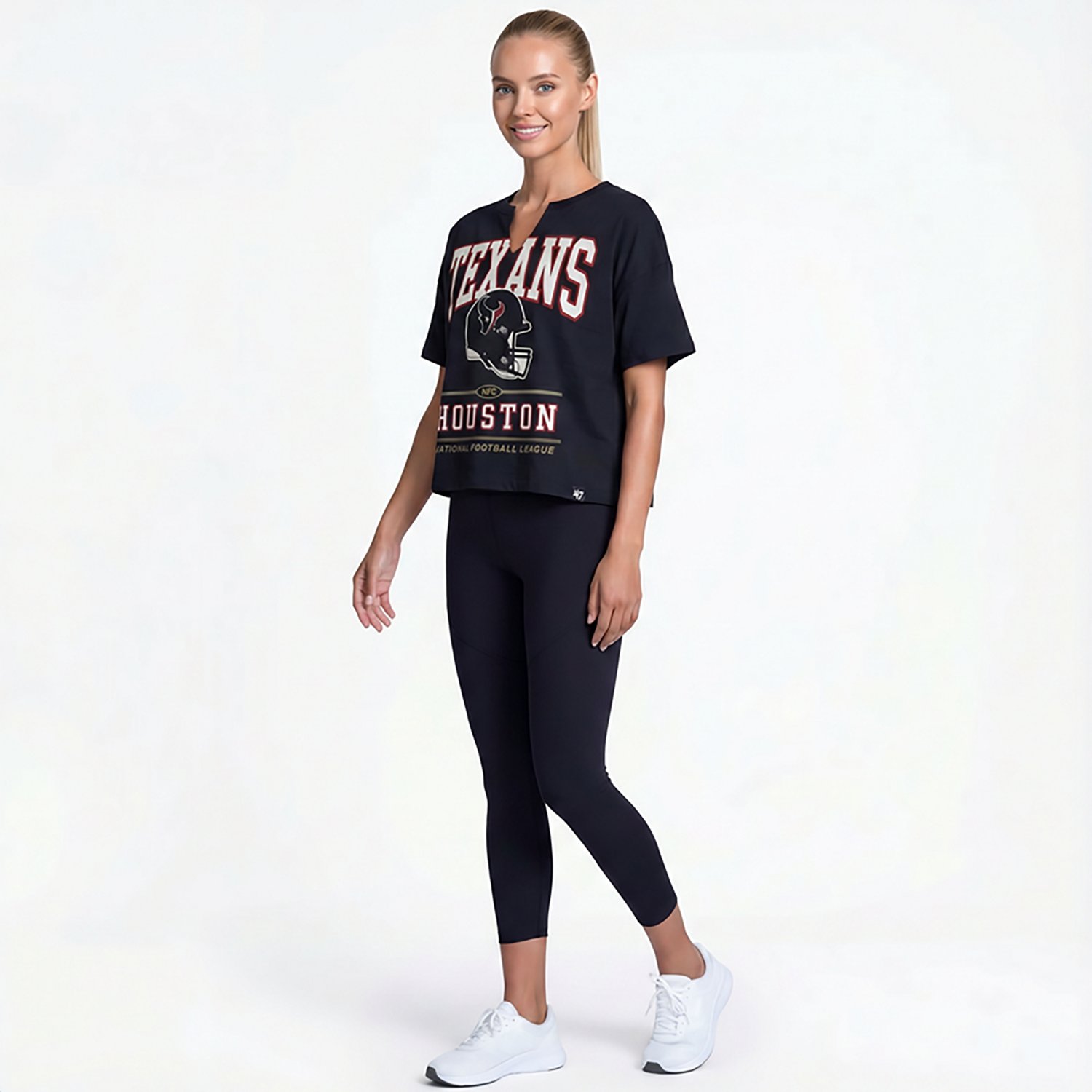 47 Women's Texans Elation Oversize Notch Neck T-shirt - view number 3
