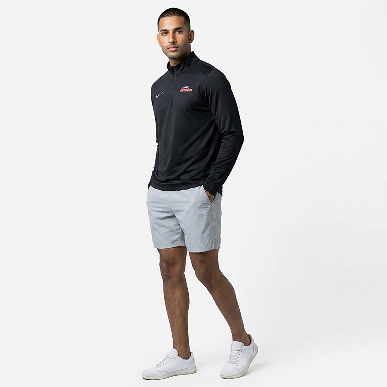 Nike Men's Houston Cougars Hispanic Heritage Intensity 1/4 Zip Jacket - view number 3