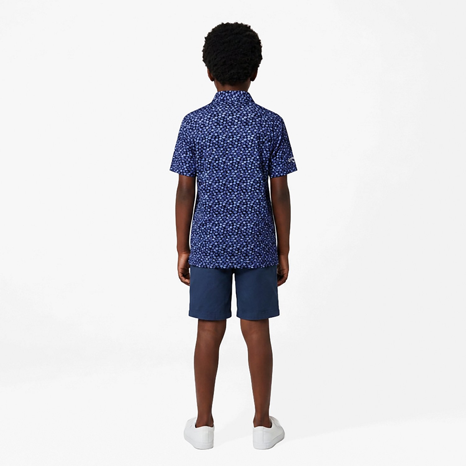 Callaway Boys' Watercolor Fish Allover Print Polo Shirt - view number 2