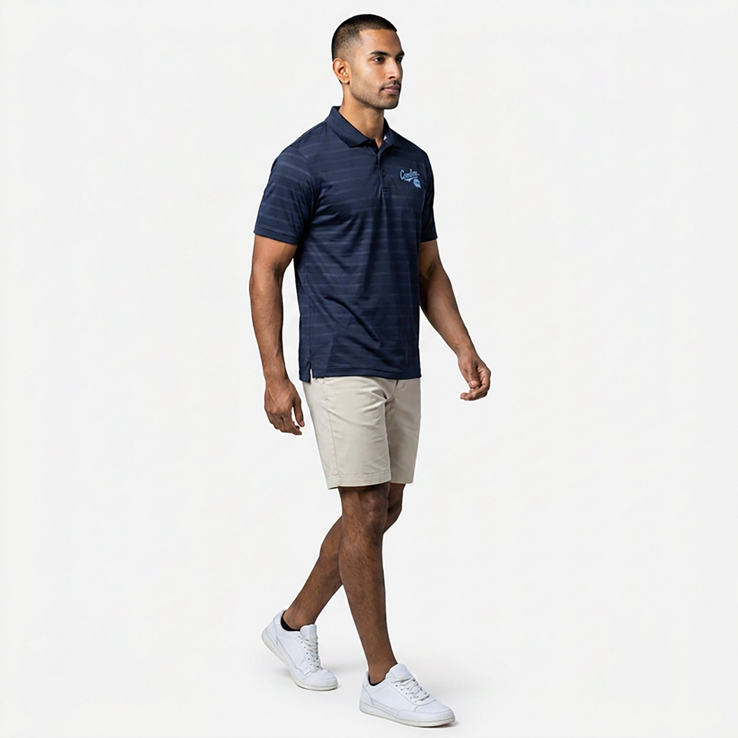 Champion Men's North Carolina Tar Heels School Script Textured Solid Polo - view number 2