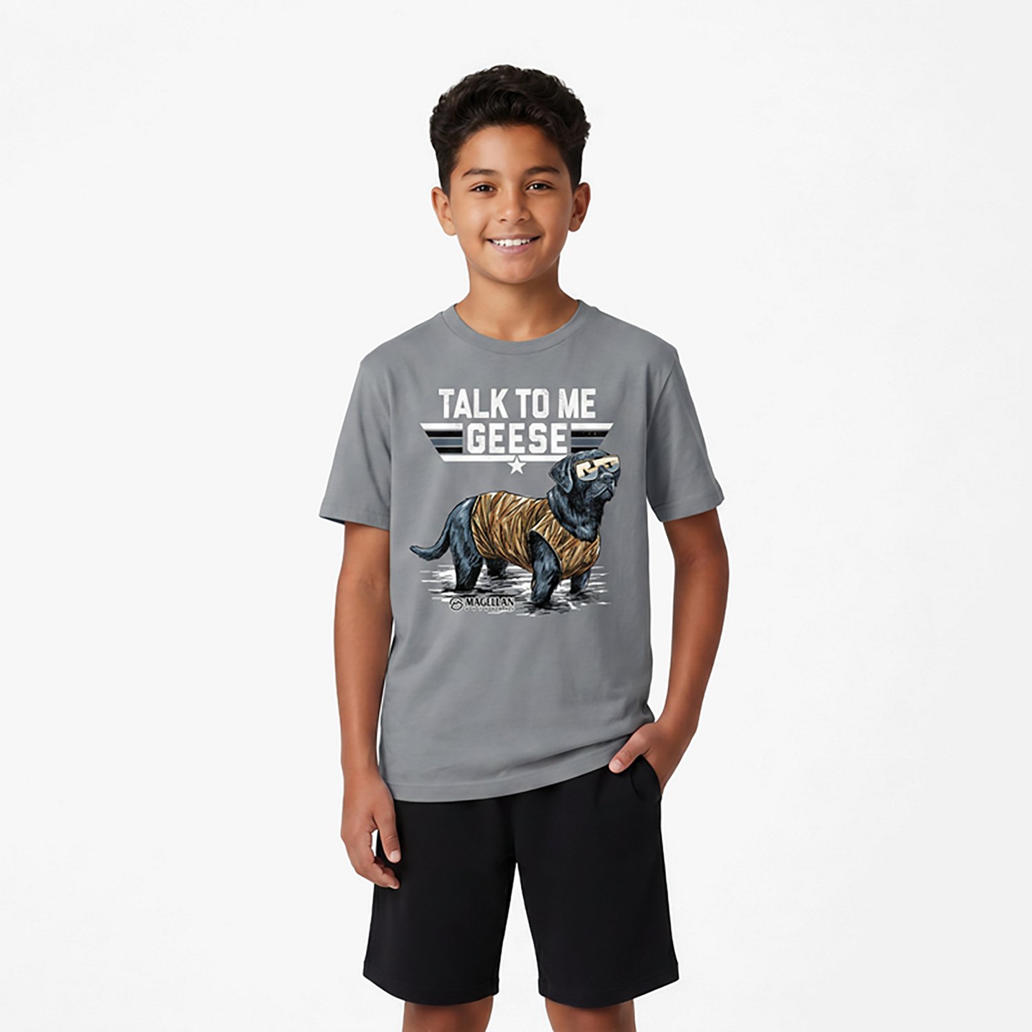 Magellan Outdoors Boys' Talk To Me Lab Short Sleeve T-shirt - view number 2