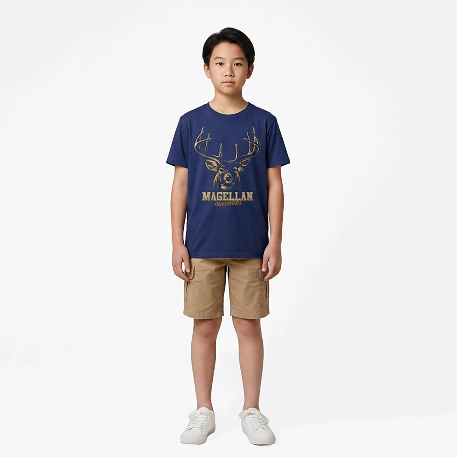 Magellan Outdoors Boys' Big Deer Graphic Print Short Sleeve T-shirt