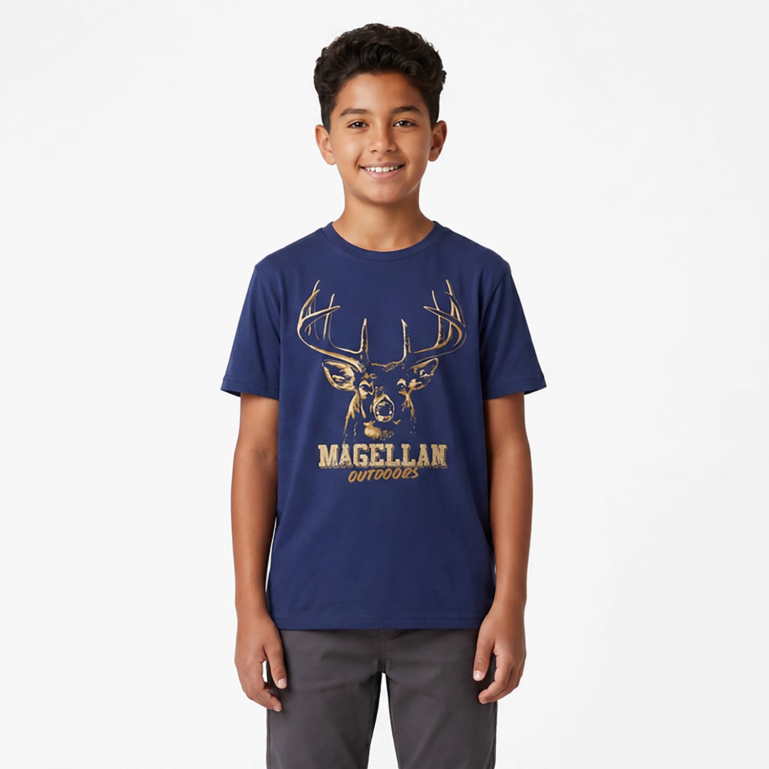 Magellan Outdoors Boys' Big Deer Graphic Print Short Sleeve T-shirt - view number 2