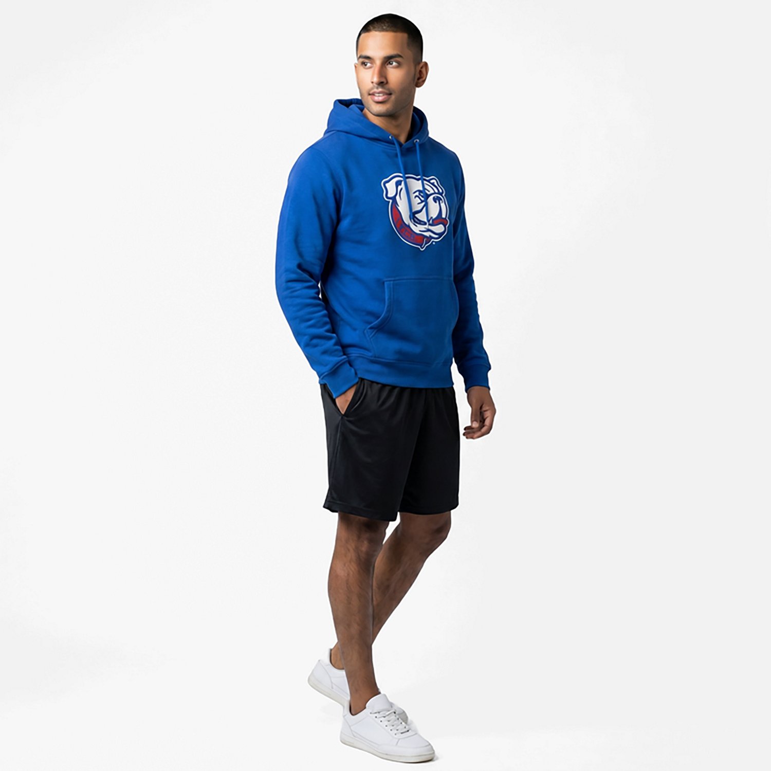 WILDCAT RETRO Men's Louisiana Tech Bulldogs Mascot Tackle Twill Hoodie - view number 2