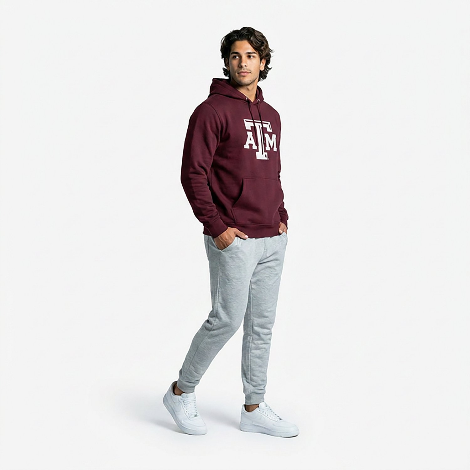 WILDCAT RETRO Men's Texas A&M Aggies Primary Logo Tackle Twill Hoodie - view number 3