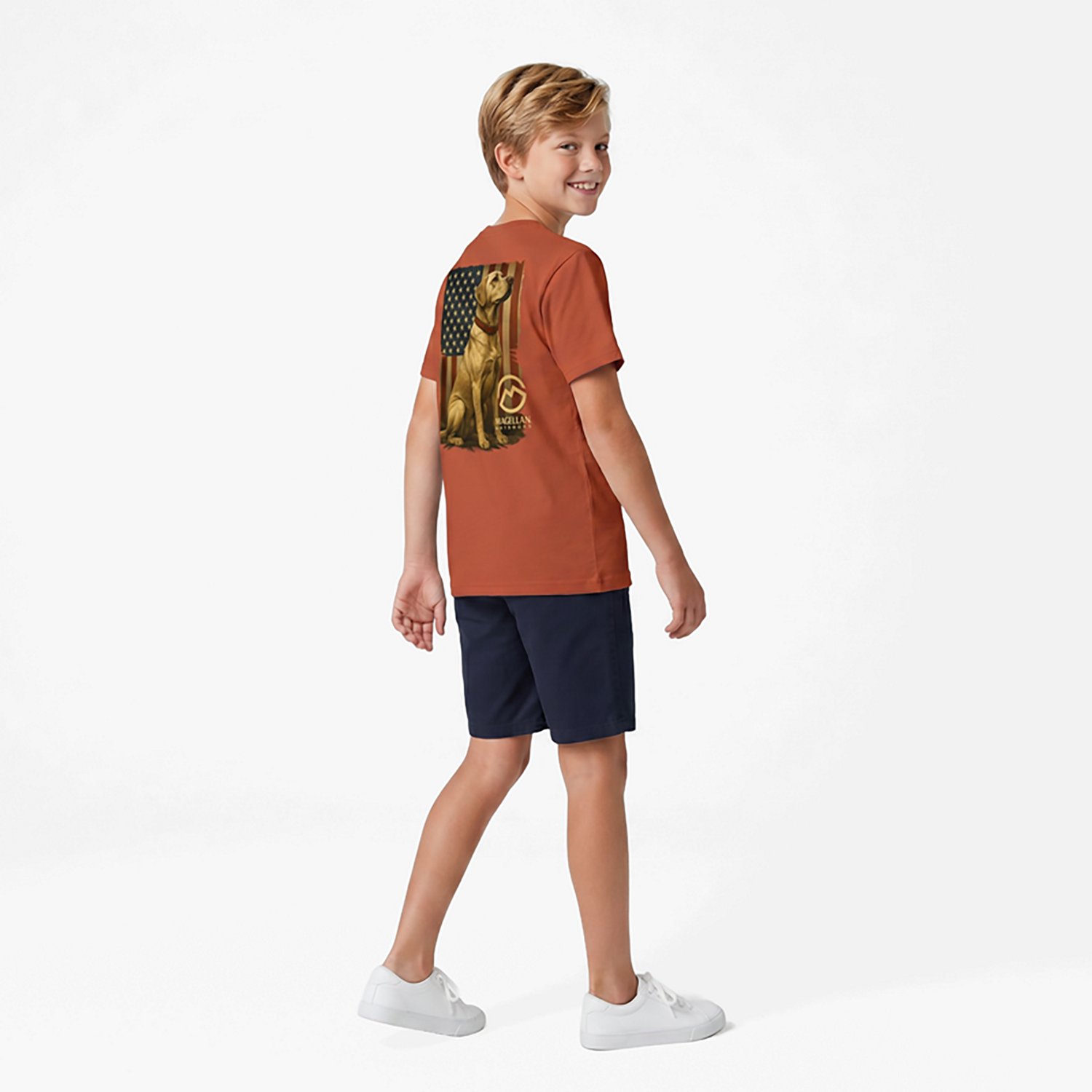 Magellan Outdoors Boys' Standing Flag Graphic T-shirt