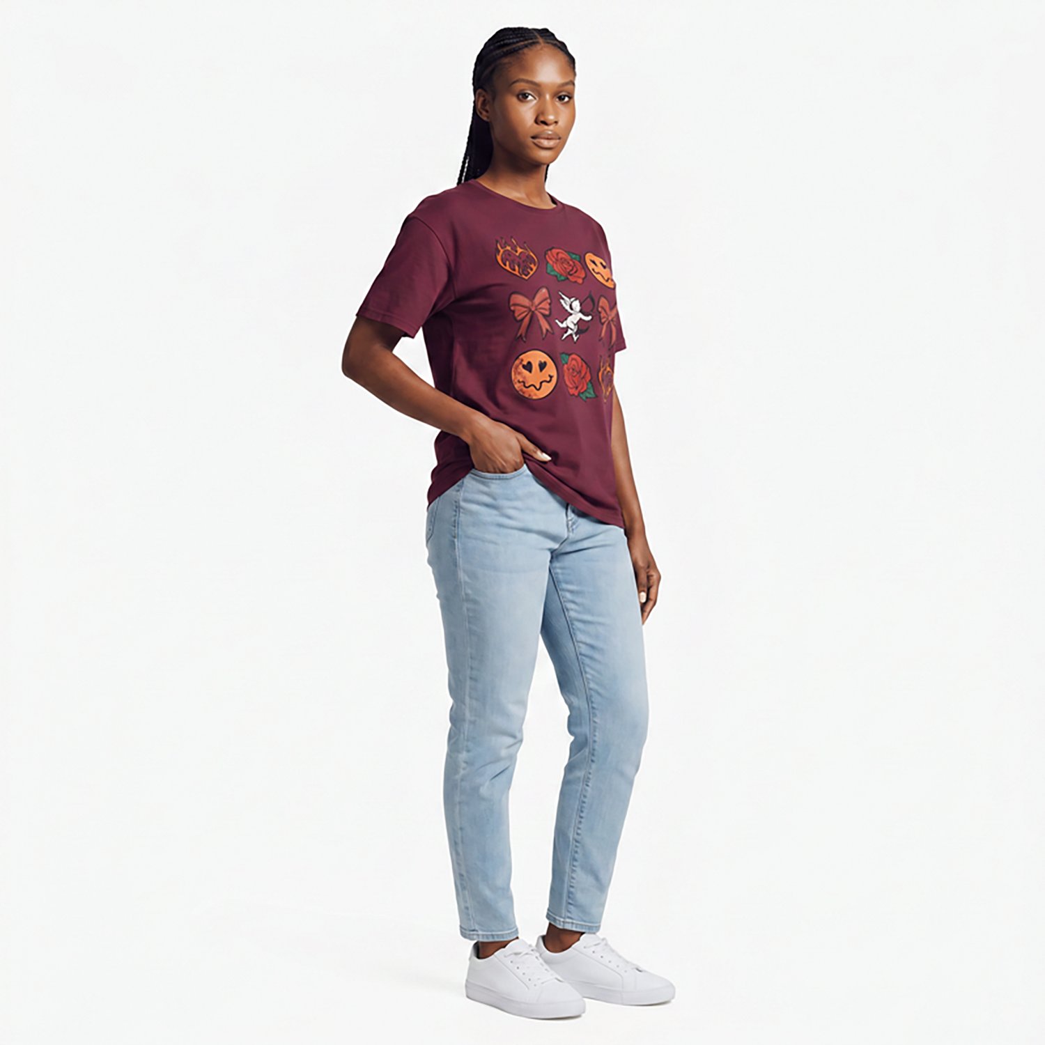 LOL Women's Cupid Heart Oversized Short Sleeve T-Shirt - view number 3