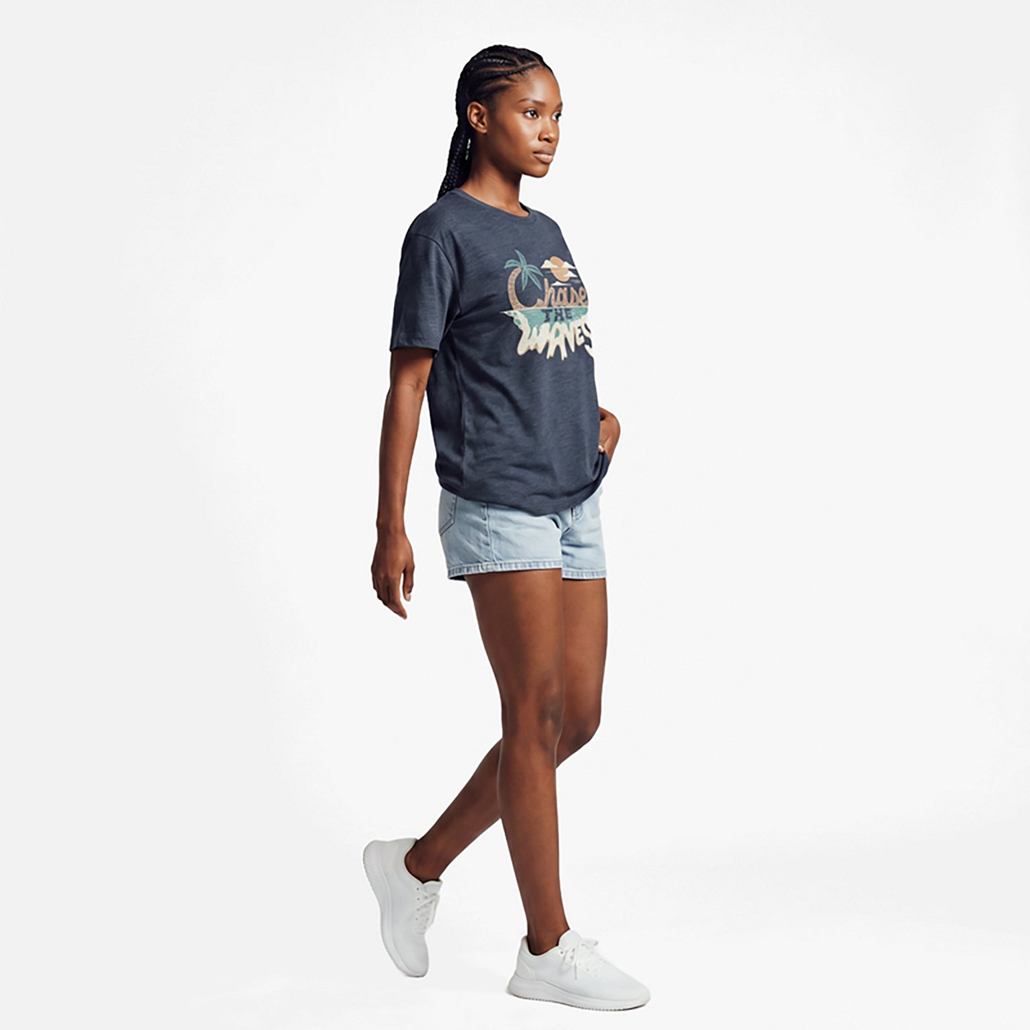 Live Outside the Limits Women's Chase the Waves Oversized Graphic T-shirt