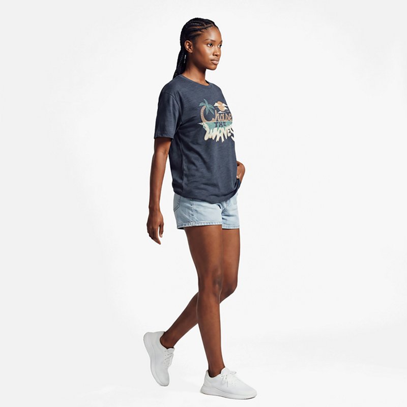 Live Outside the Limits Women's Chase the Waves Oversized Graphic T-Shirt