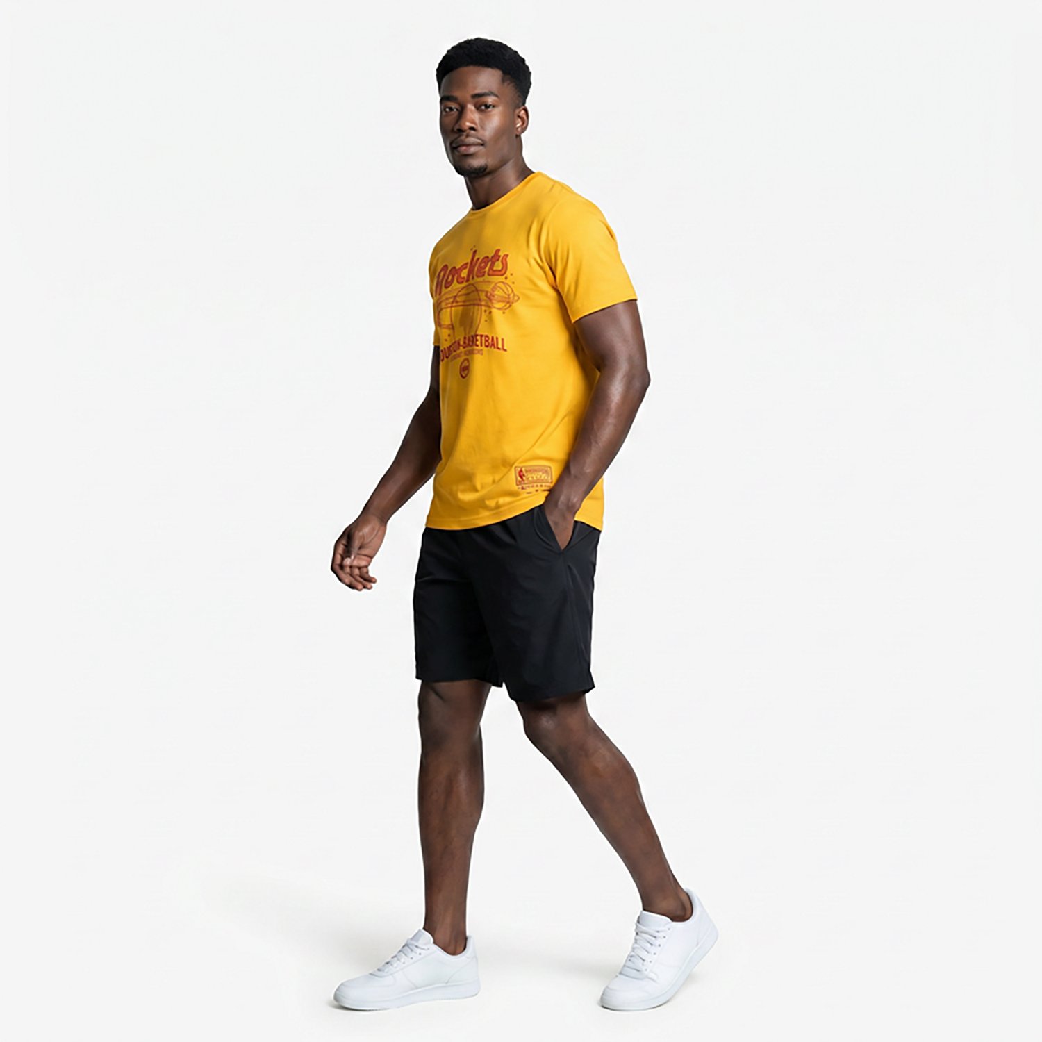 Mitchell & Ness Men's Houston Rockets Into Orbit Graphic T-shirt - view number 3
