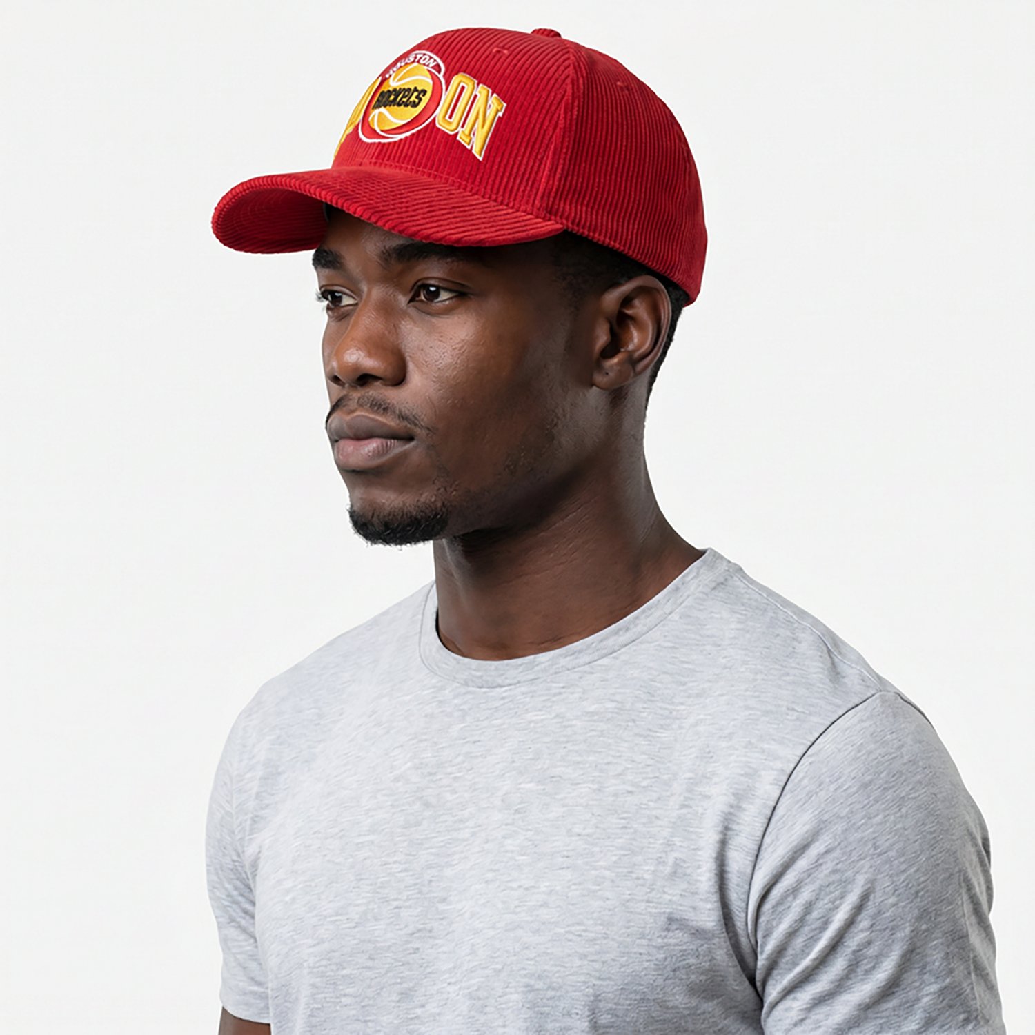 Mitchell & Ness Adults' Houston Rockets Arch Stamp Hardwood Classics Pro Snapback Cap - view number 2
