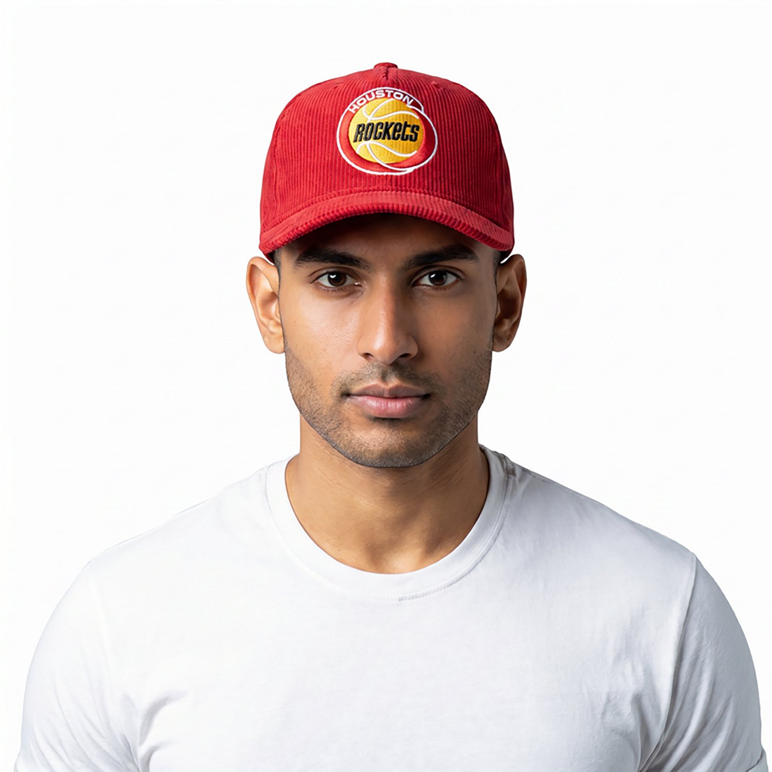 Mitchell & Ness Adults' Houston Rockets Arch Stamp Hardwood Classics Pro Snapback Cap - view number 3