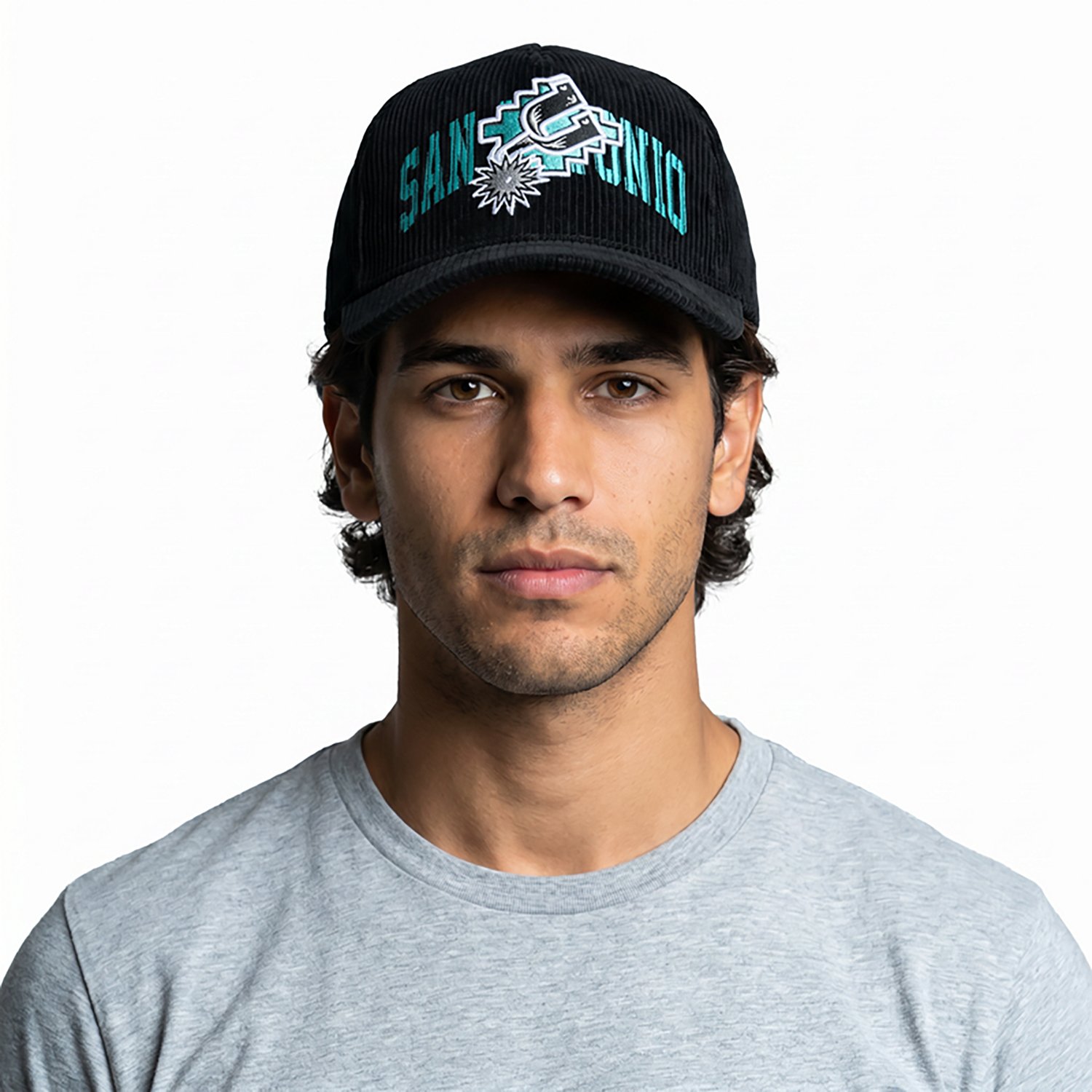 Mitchell & Ness Adults' San Antonio Spurs Arch Stamp Hardwood Classics Pro Snapback Cap - view number 2