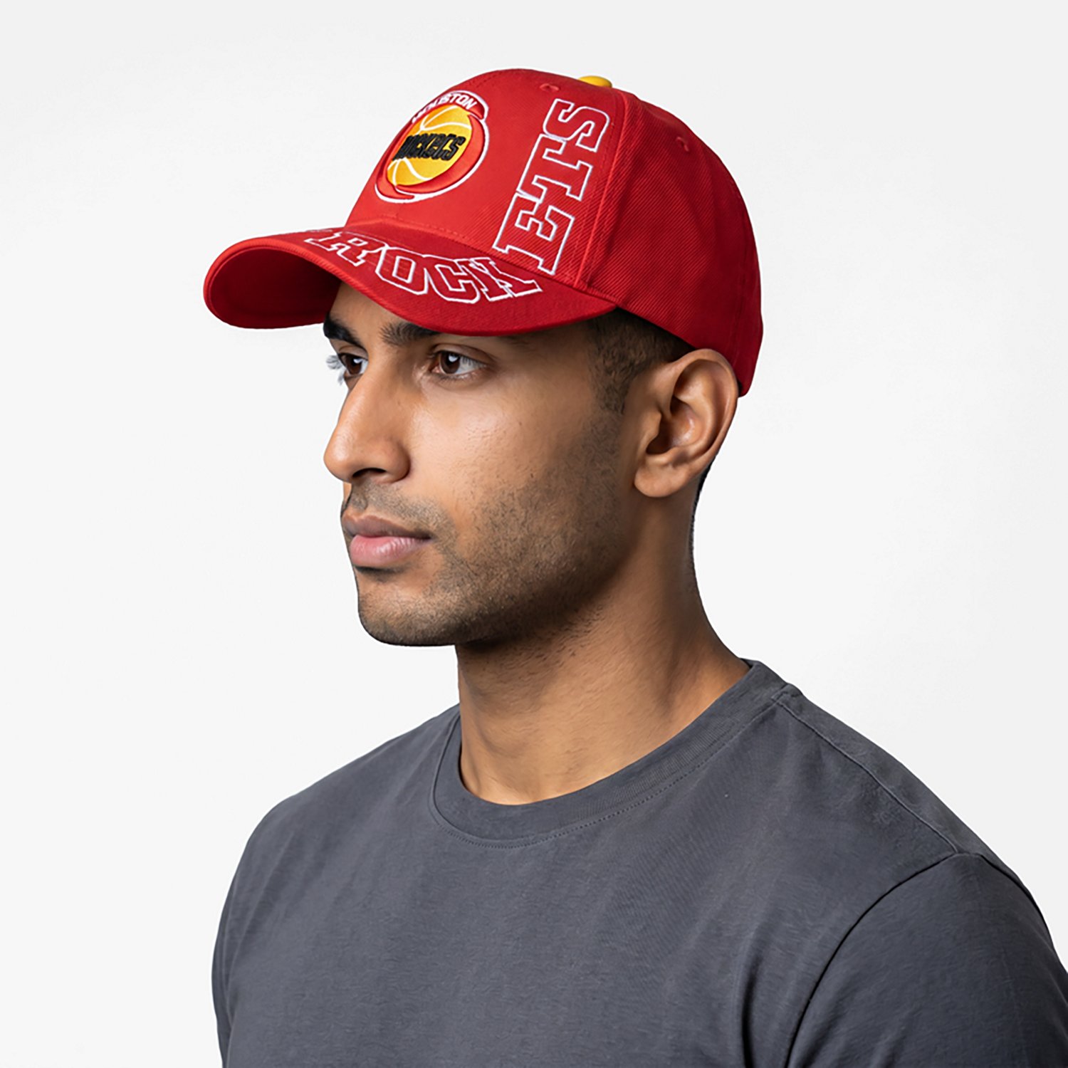 Mitchell & Ness Adults' Houston Rockets Around the Way Hardwood Classics Pro Snapback Cap