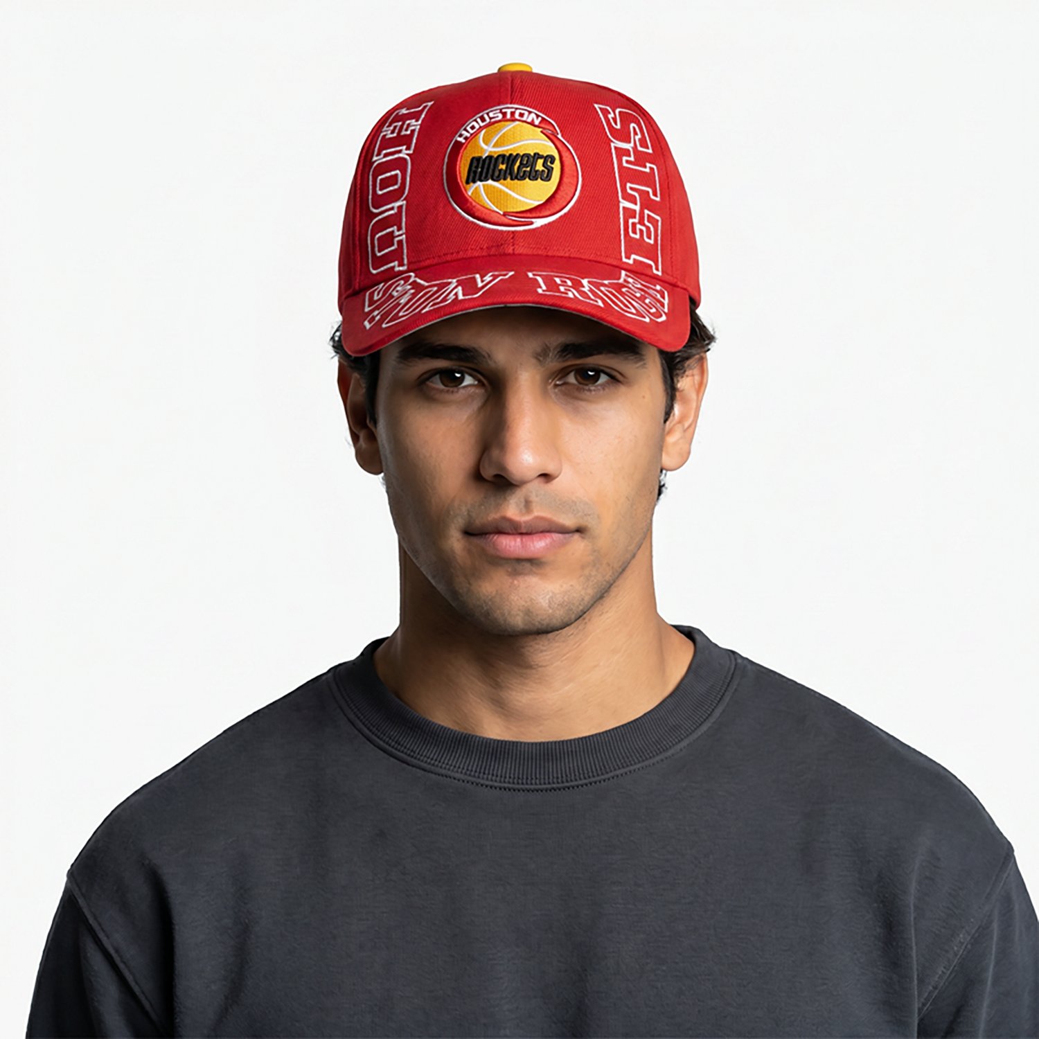 Mitchell & Ness Adults' Houston Rockets Around the Way Hardwood Classics Pro Snapback Cap - view number 2