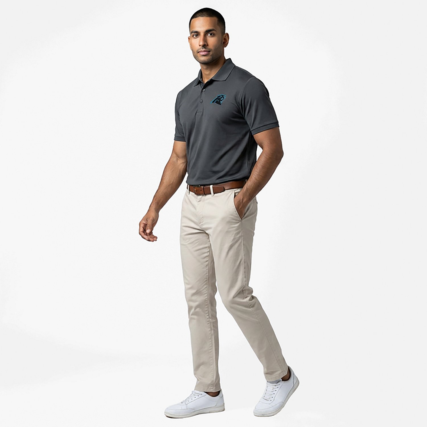 Antigua Men's Panthers Night Vision Legacy Pique Polo Shirt - view number 2