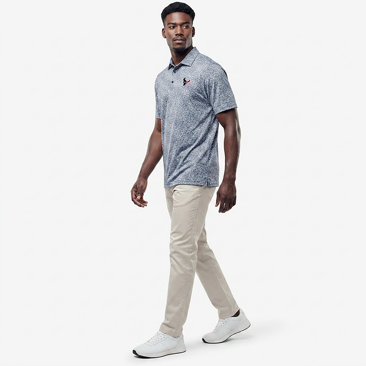 Antigua Men's Texans Field Ditsy Polo Shirt - view number 3
