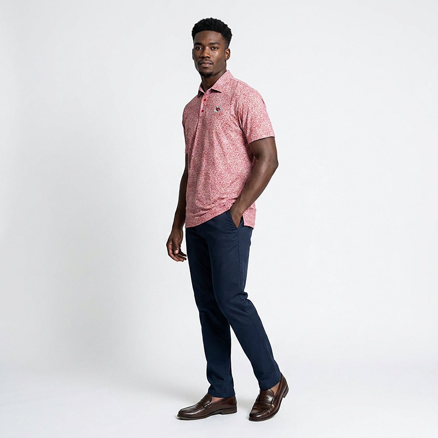 Antigua Men's Chiefs Field Ditsy Polo Shirt - view number 3