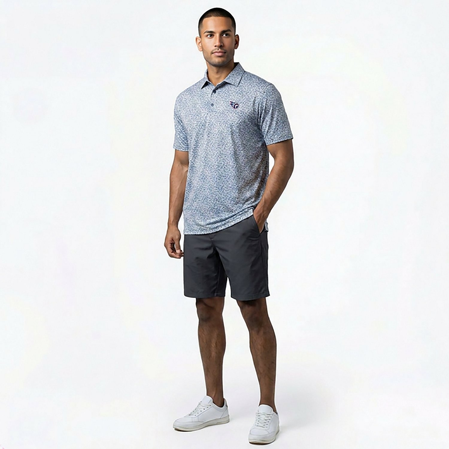 Antigua Men's Titans Field Ditsy Polo Shirt