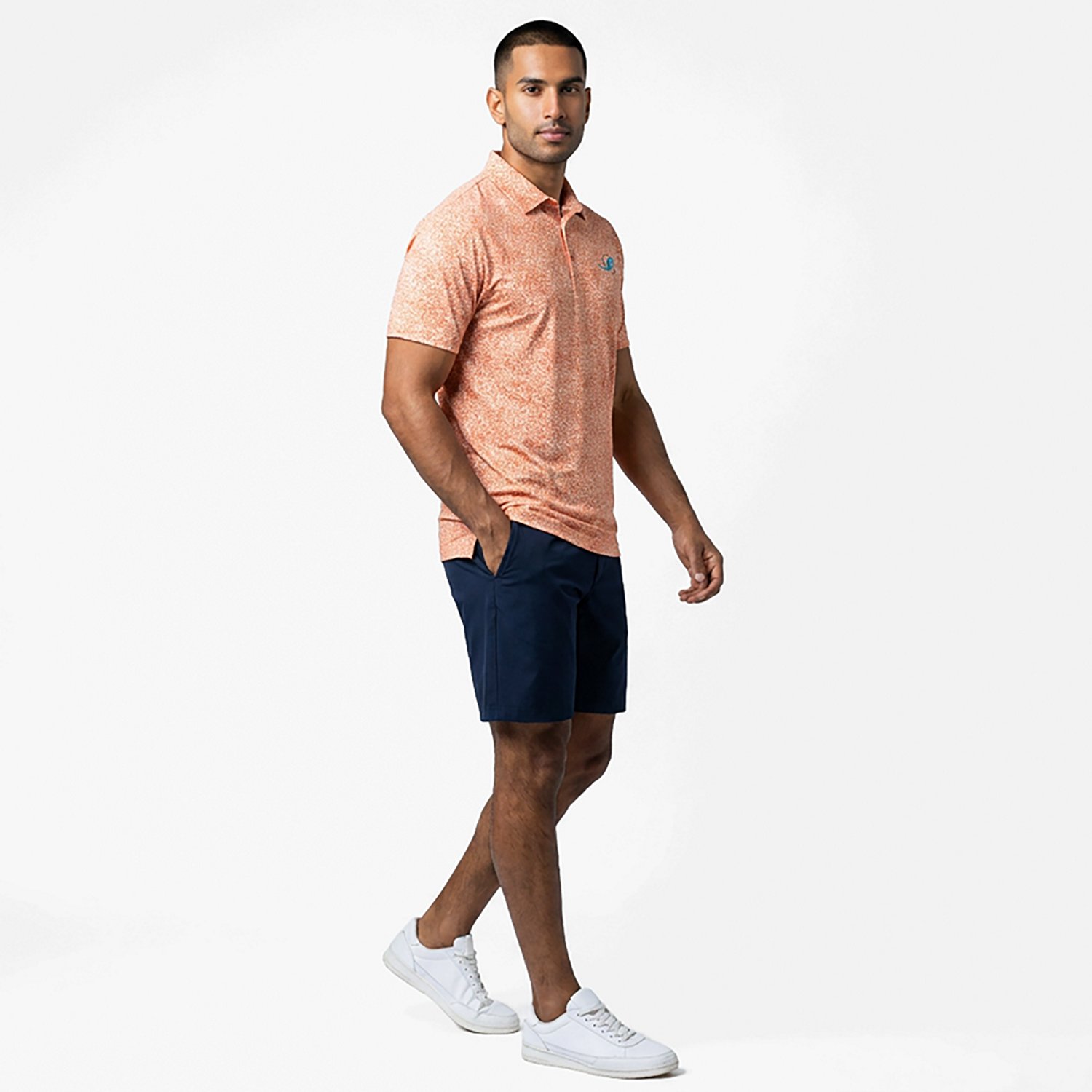 Antigua Men's Dolphins Field Ditsy Polo Shirt
