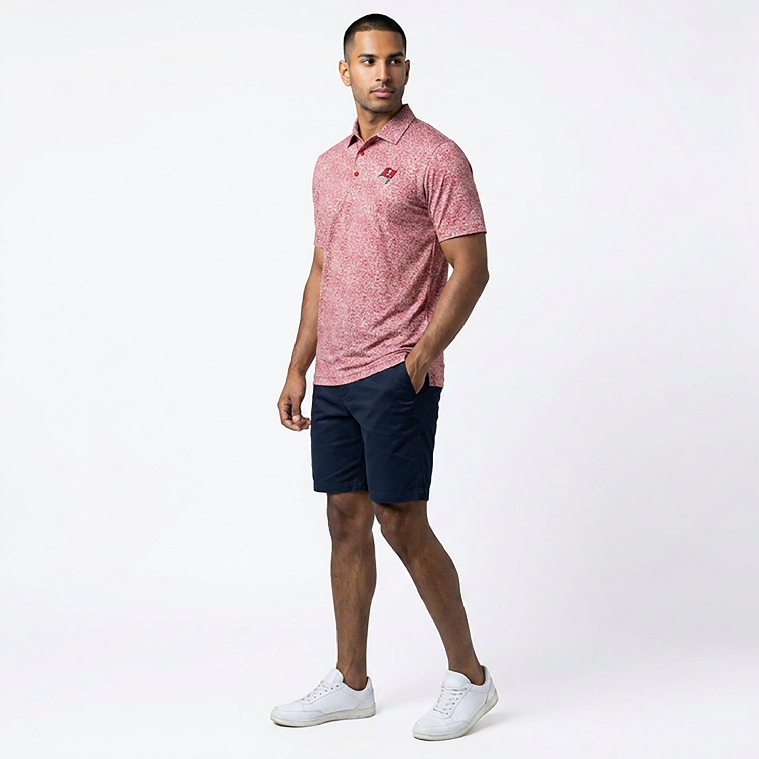 Antigua Men's Buccaneers Field Ditsy Polo Shirt