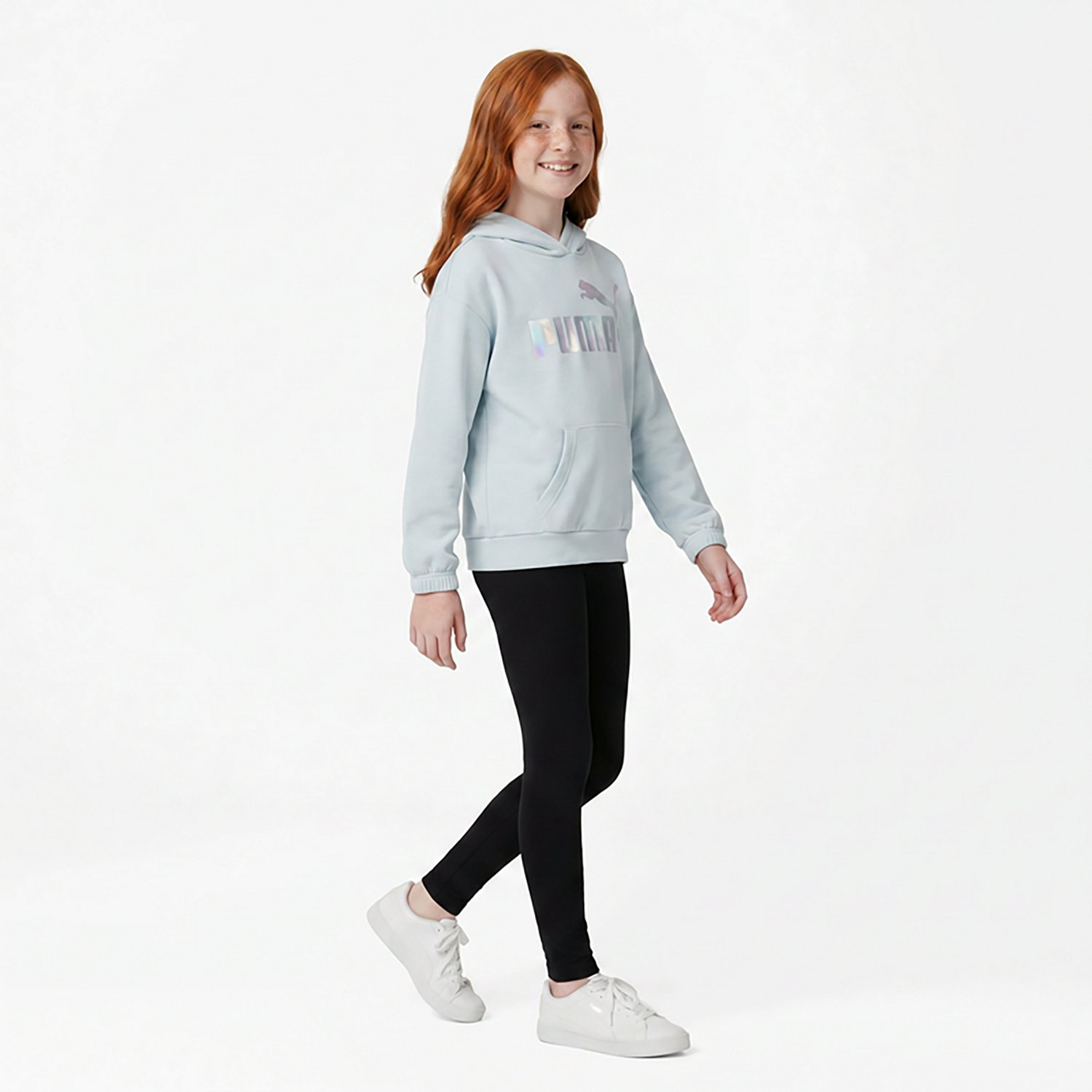 PUMA Girls’ Galactic Cotton Fleece Oversize PO Hoodie - view number 3