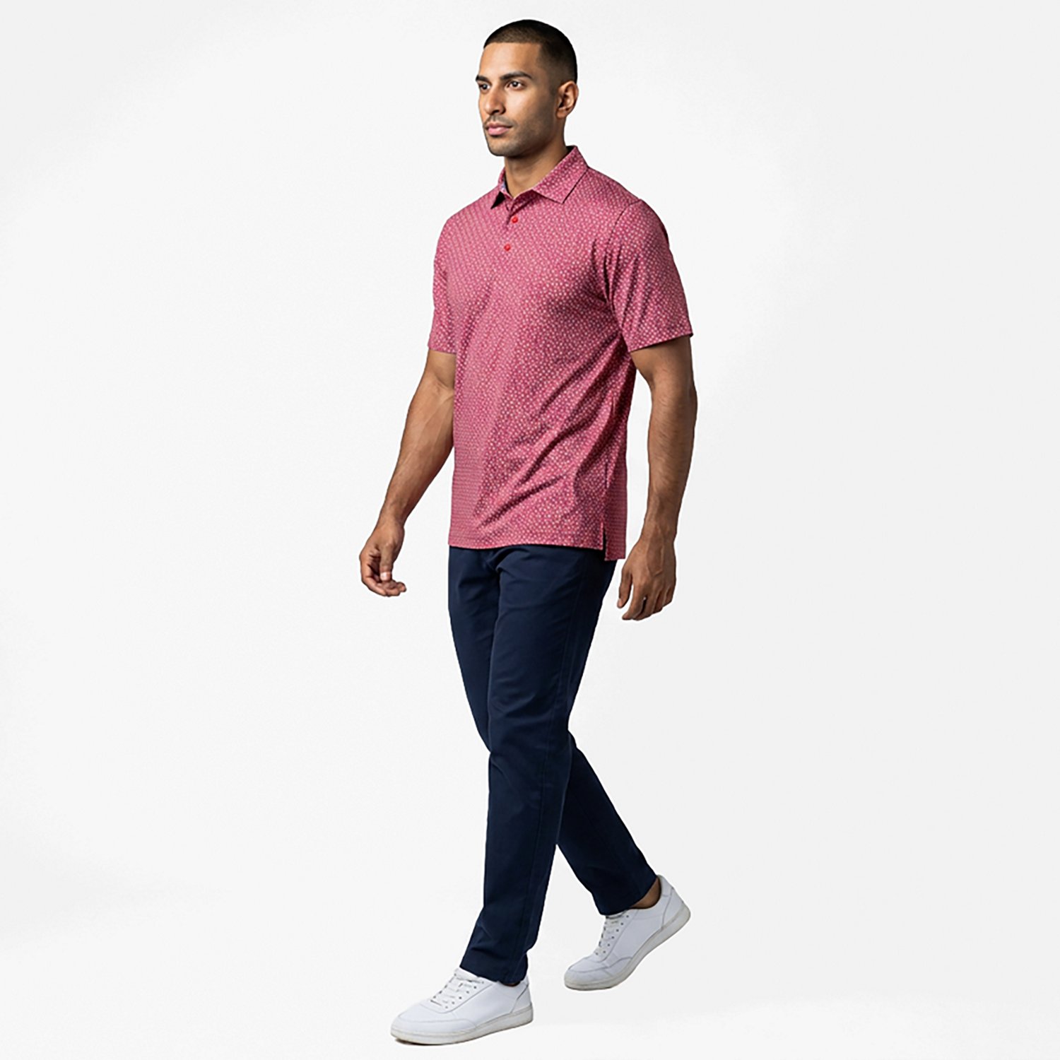 PGA Tour Men's Short Sleeve Confetti Geo Printed Polo