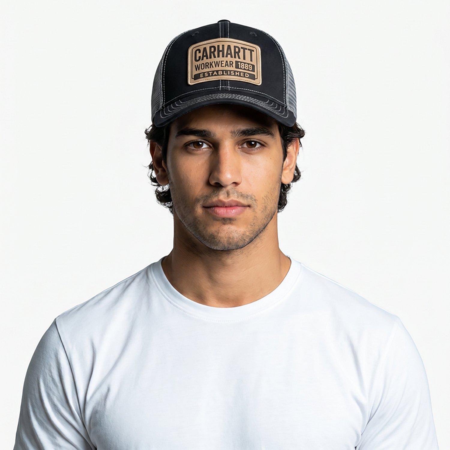 Carhartt Men's Canvas Mesh-Back Workwear Patch Cap - view number 2