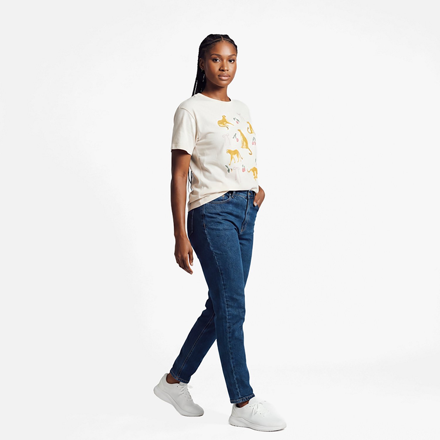 Live Outside the Limits Women's Cheetah + Bows Graphic T-shirt - view number 2
