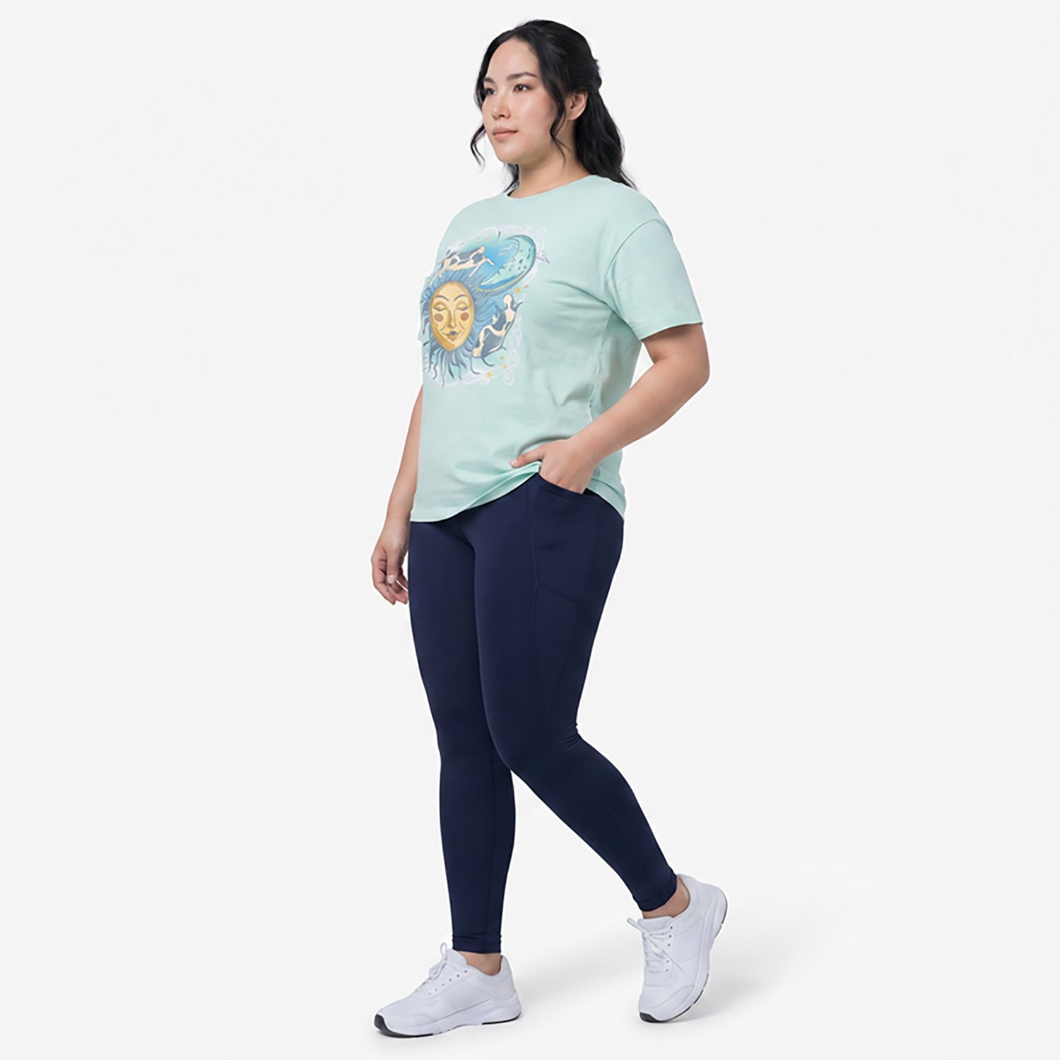 Live Outside the Limits Women's Cow Over the Moon Oversized Graphic T-shirt - view number 2
