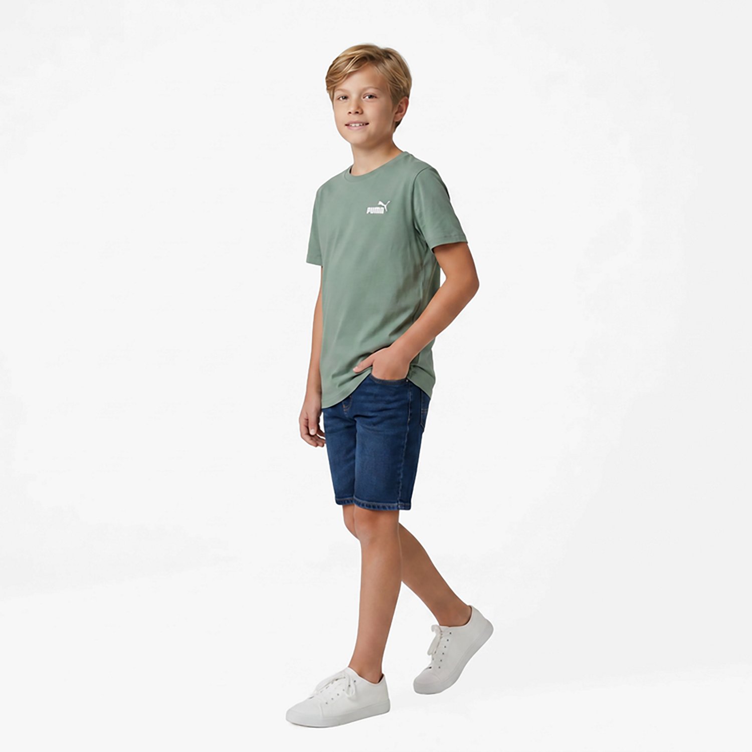 PUMA Boys’ Essentials Basics No 1 Logo T-shirt - view number 3