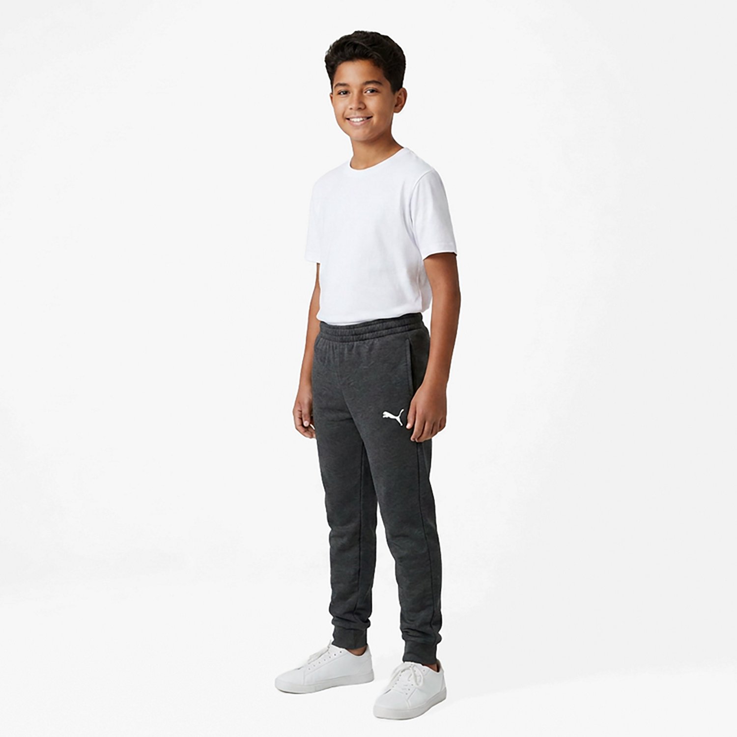 PUMA Boys’ Essentials Basics Poly Fleece Joggers - view number 2