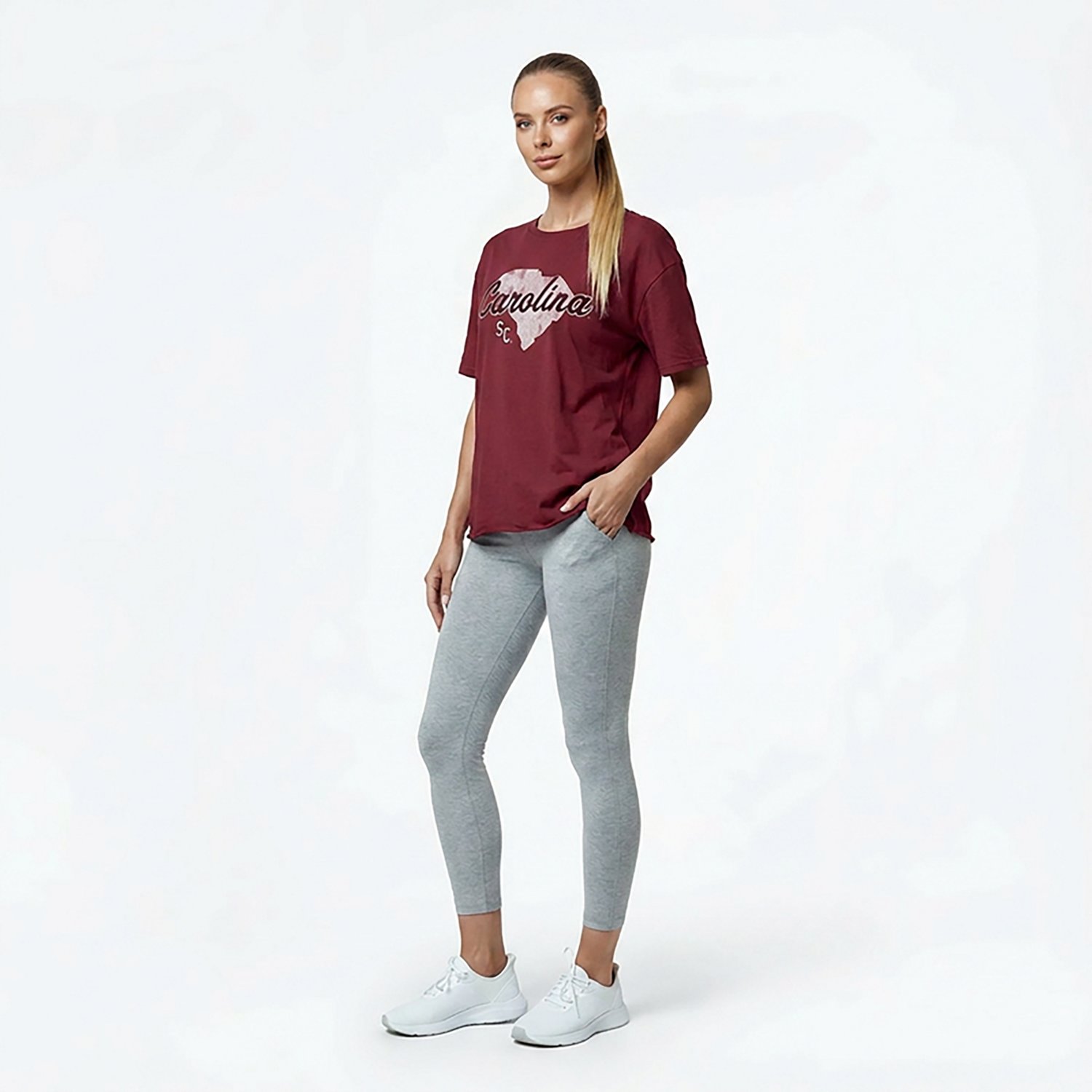 WILDCAT RETRO Women's South Carolina State Script with Initials Meet and Greet T-shirt - view number 3