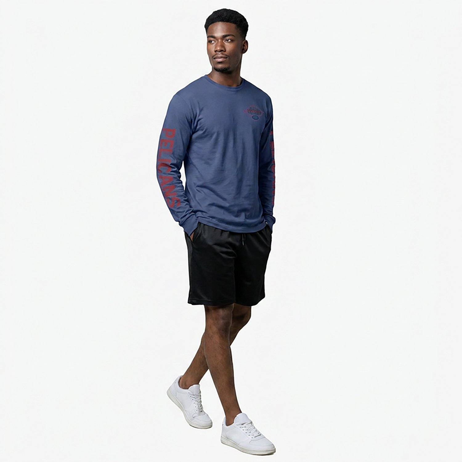 47 Brands Men's New Orleans Pelicans Cairn Ravine Foundation Long Sleeve T-shirt - view number 3