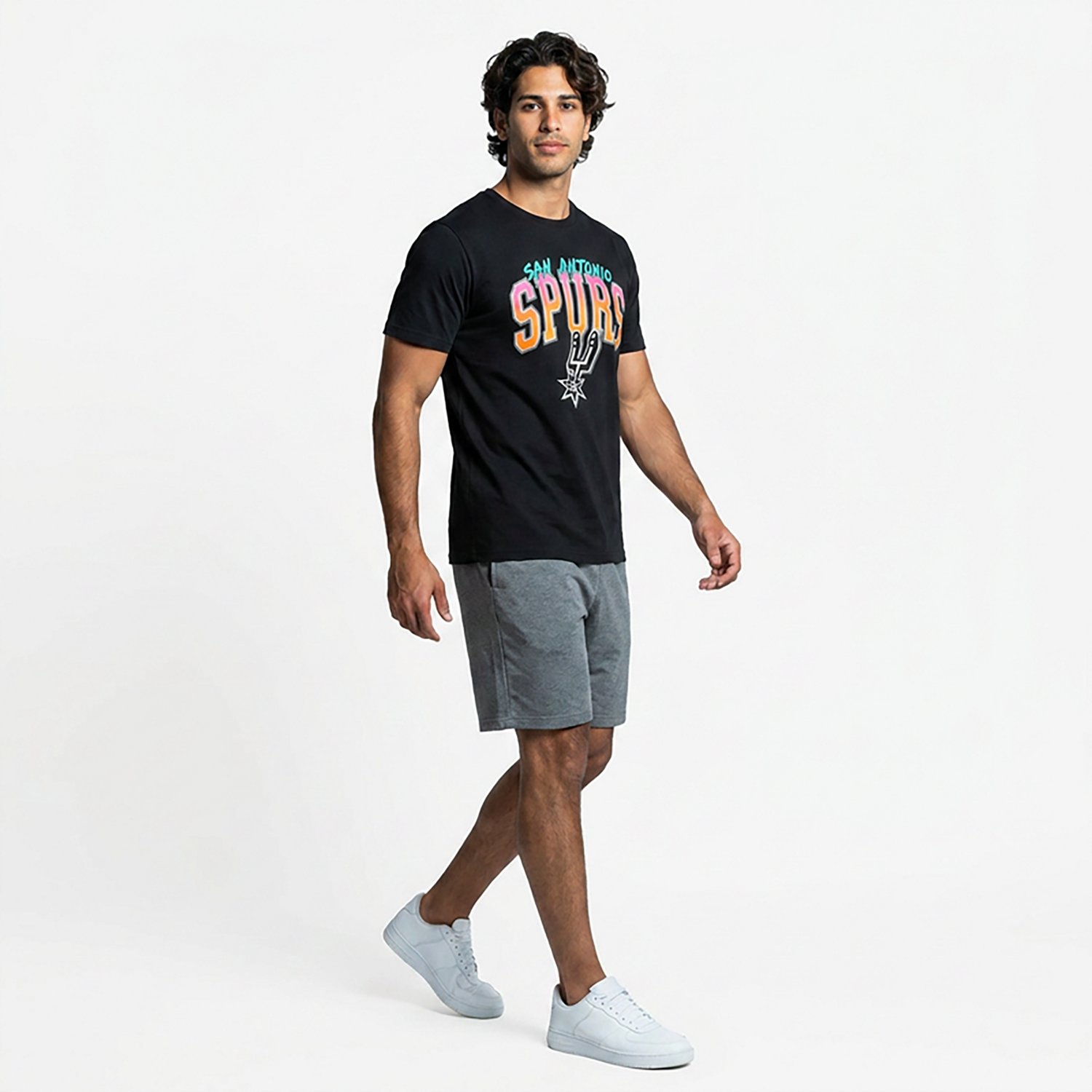 '47 Men's San Antonio Spurs Swish Fade Franklin Short Sleeve T-shirt - view number 2