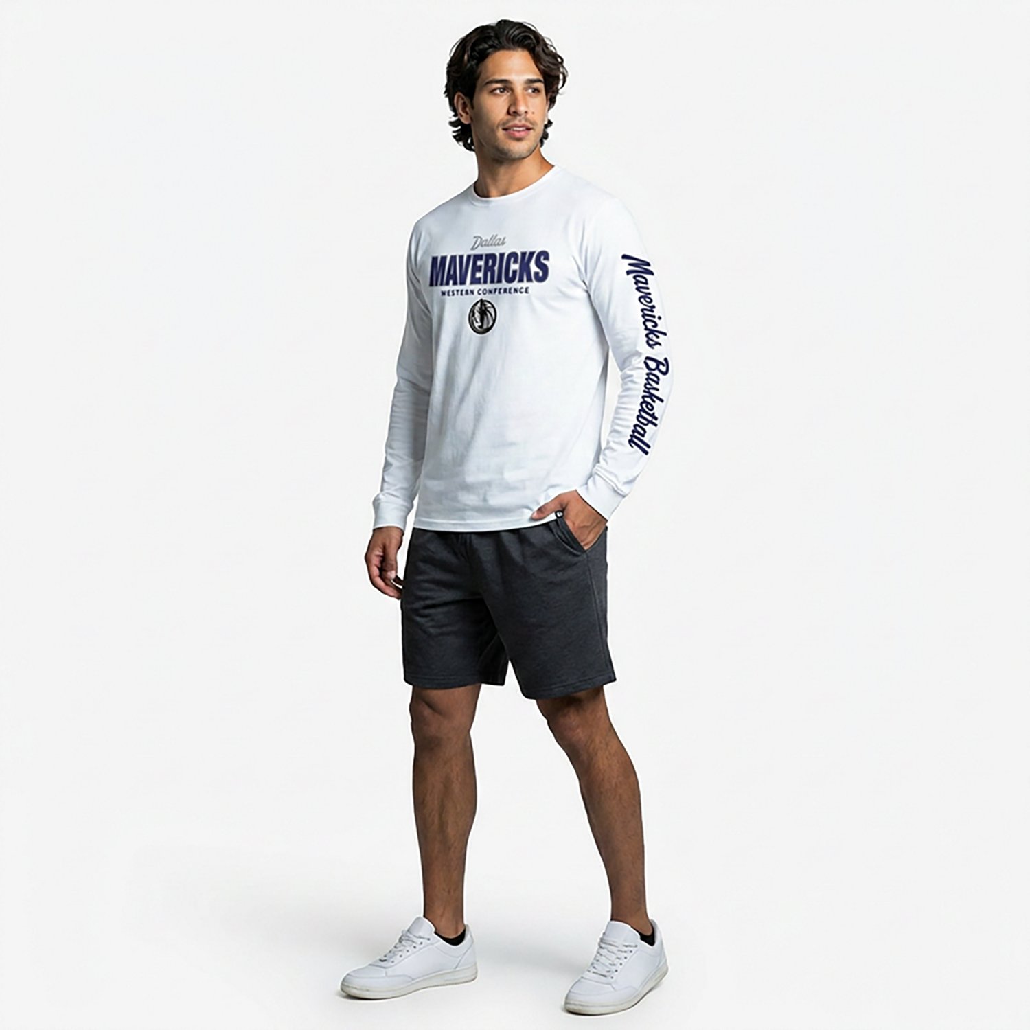 '47 Men's Dallas Mavericks Low Block Franklin Long Sleeve T-shirt