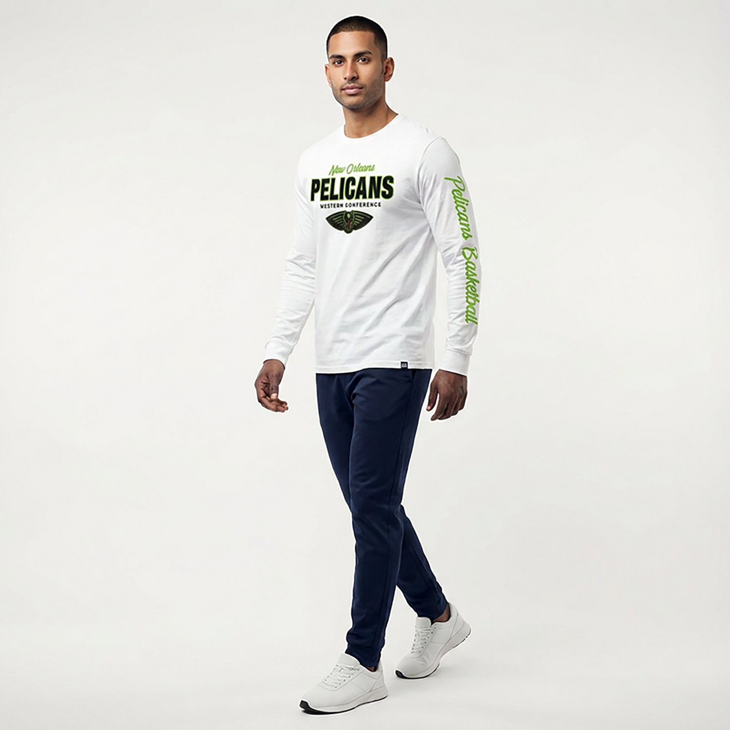 '47 Men's New Orleans Pelicans Low Block Franklin Long Sleeve T-shirt - view number 2