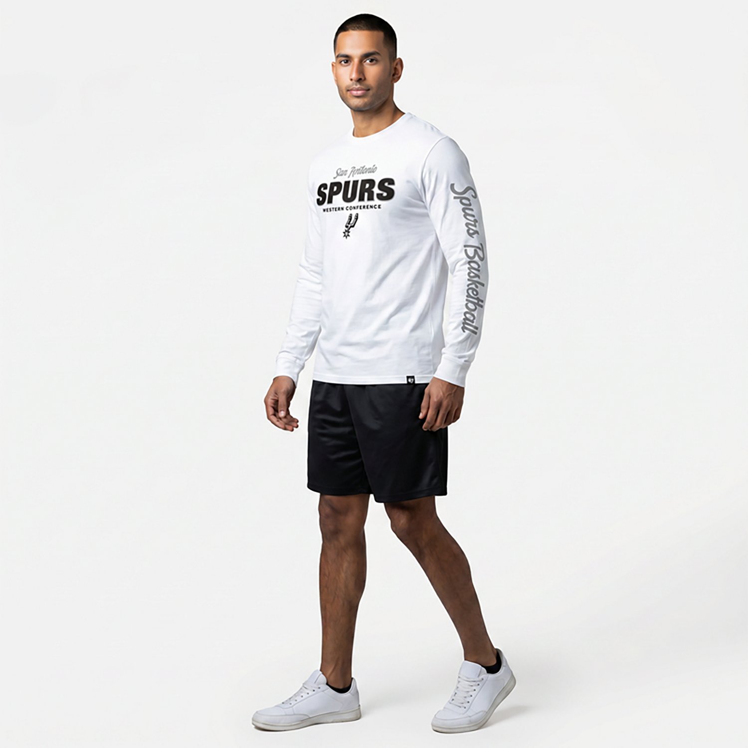 47 Men's San Antonio Spurs Low Block Franklin Long Sleeve T-shirt