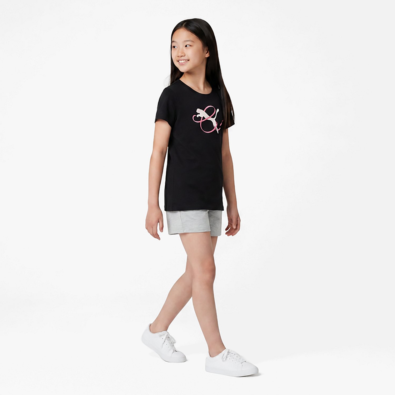 PUMA Girls’ Bow Society Pack Cotton/Spandex T-shirt - view number 3
