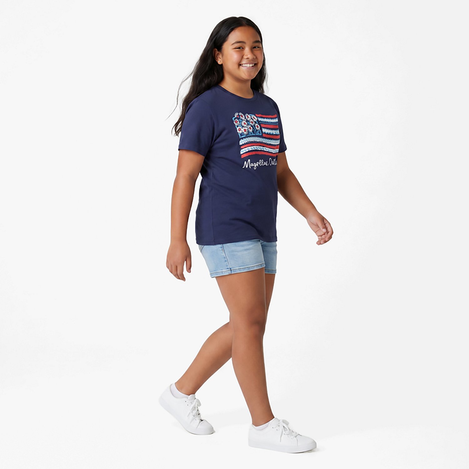 Magellan Outdoors Girls' Wildflower Aztec Flag T-shirt - view number 2
