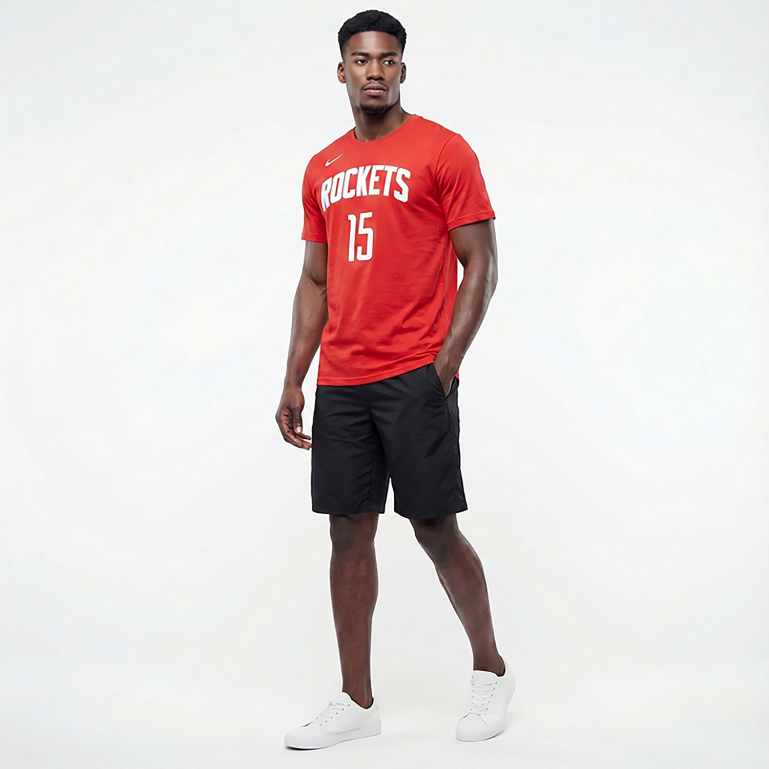 Nike Men's Houston Rockets Reed Sheppard Essential Player Name and Number T-shirt - view number 2