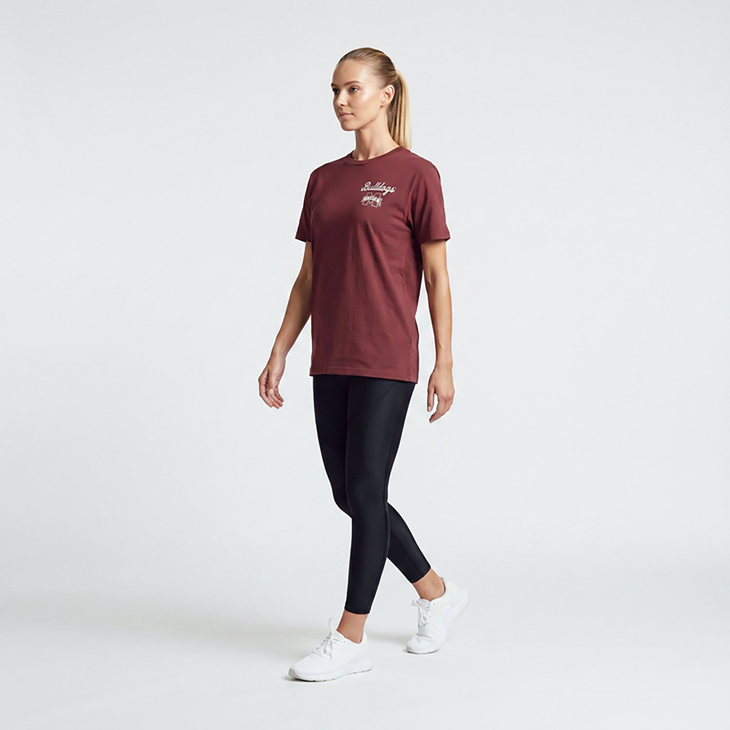 Image One Women's Mississippi State University Bulldogs Cowbell Portfolio Short Sleeve T-shirt - view number 3