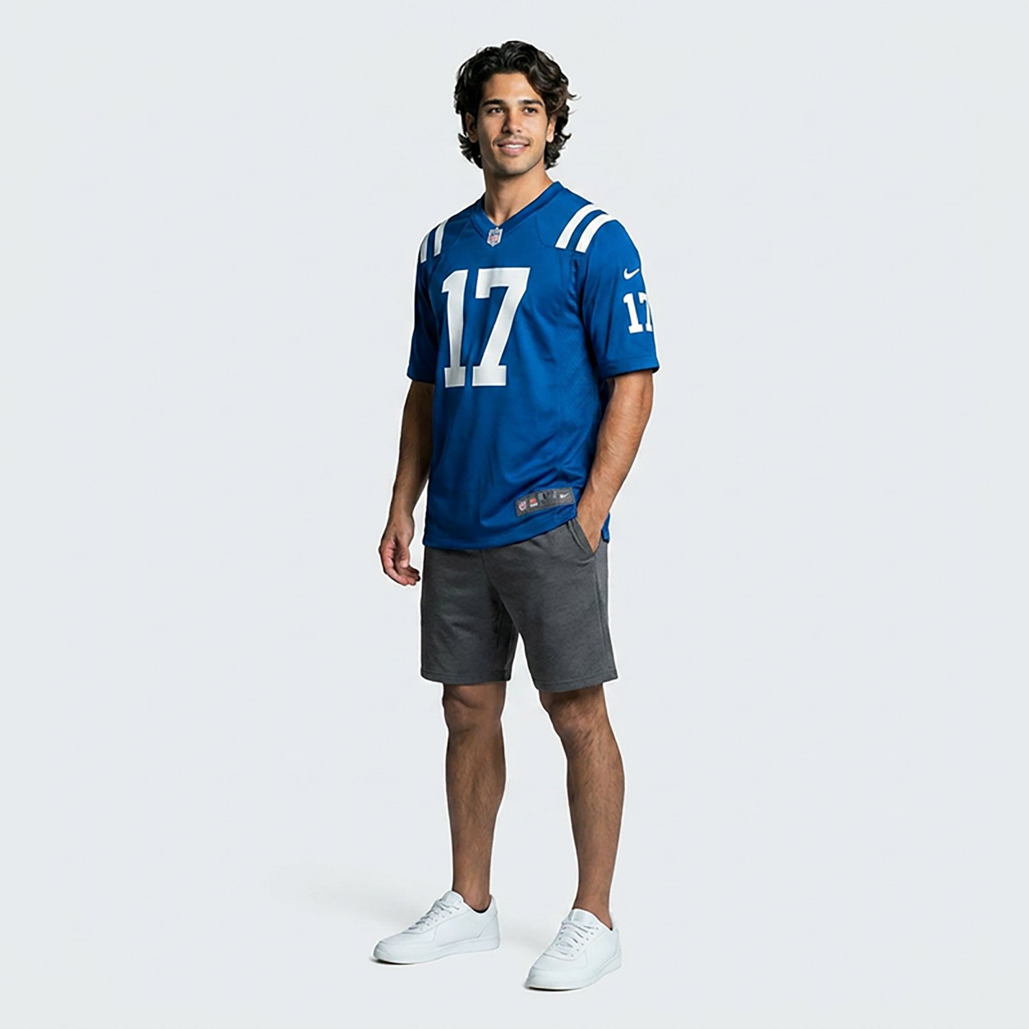Nike Men's Indianapolis Colts Daniel Jones Home Game Jersey - view number 3
